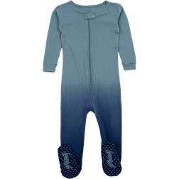 Leveret Baby Footed Ombré Dye Cotton Pajamas - Blue Ombre Tie Dye (32587633721418)