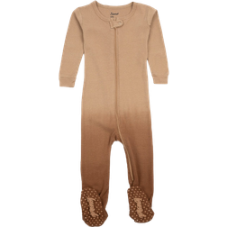 Leveret Baby Footed Ombré Dye Cotton Pajamas - Beige Ombre Tie Dye (32587634901066)