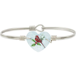 Luca + Danni Cardinal Heart Bangle Bracelet - Silver/Multicolour