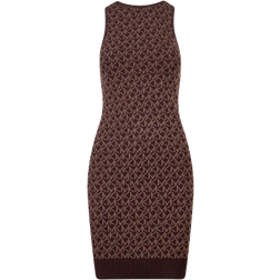 Michael Kors Logo Jacquard Tank Dress - Chocolate