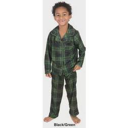 Leveret Kids 2pc. Plaid Pajama Set - Black /Green