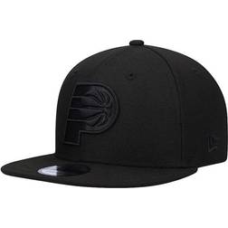 New Era Indiana Pacers Black On Black 9FIFTY Snapback Cap Sr