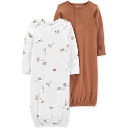 Carter's Baby's Sleeper Gowns 2-pack - Brown/White(1N675910)