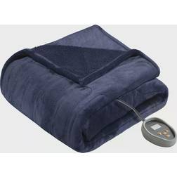 Beautyrest Microlight Plush to Berber Heated Blankets Blue (228.6x213.36)