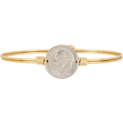 Luca + Danni Divine Dime Bangle Bracelet - Gold/Silver