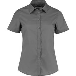 Kustom Kit Women's Short Sleeve Poplin Shirt - Graphite