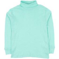 Leveret Cotton Classic Turtleneck Shirts - Aqua