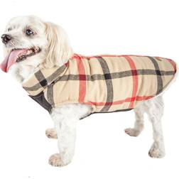 Petlife Allegiance Classical Insulated Plaid Fashion Dog Jacket X-Large