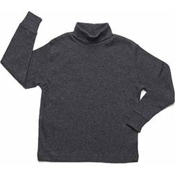 Leveret Cotton Classic Turtleneck Shirts - Dark Grey
