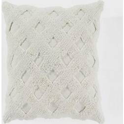 Lush Decor Tufted Diagonal Cushion Cover White (50.8x50.8)