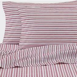 Nautica Coleridge 200-Thread-Count Bed Sheet Red (243.84x167.64)