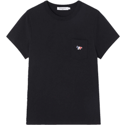 Maison Kitsuné Tricolor Fox Patch Classic Pocket T-shirt Unisex - Black