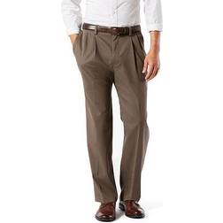 Dockers Stretch Easy Khaki Classic-Fit Pleated Pants - Dark Pebble