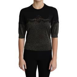 Dolce & Gabbana Women's Lace Insert Pullover Top TSH5710-36 IT46
