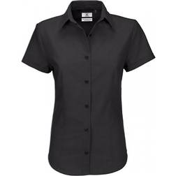 & Ladies Oxford Short Sleeve Shirt Ladies Shirts (Black) Also in: XL, 3XL, XXL, XS, 5XL, L, 4XL