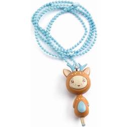 Djeco Lovely Darling Charms Necklace - Blue/Brown