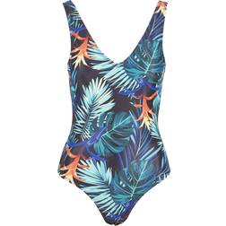 Urban Classics Ladies Ladies High Leg Pattern Swimsuit vriesea