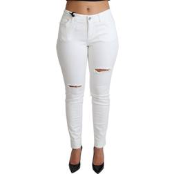 Dolce & Gabbana Tattered Skinny Denim Cotton Stretch Jeans IT46
