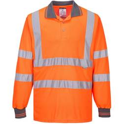 Portwest Hi-Vis Polo Shirt L/S,XL