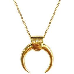 Everneed Luna Moon Necklace - Gold/Transparent