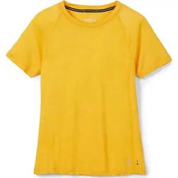 Smartwool Women's Merino Sport Ultralite Short Sleeve in Mango Sorbet Heather Mango Sorbet Heather