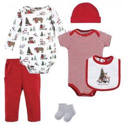 Hudson Baby Cotton Layette Set - Christmas Forest
