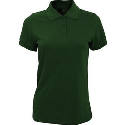 Sols Women's Prime Pique Polo Shirt - Bottle Green