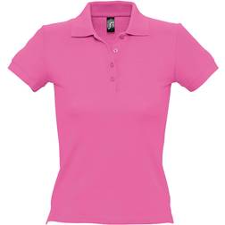 Sol's Women's People Pique Short Sleeve Cotton Polo Shirt - Orchid Pink