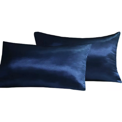 Madison Park Essentials Satin Pillow Case Blue (101.6x50.8)