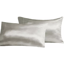 Madison Park Essentials Satin Pillow Case Gray (76.2x50.8)