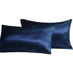 Madison Park Essentials Satin Pillow Case Blue (76.2x50.8)