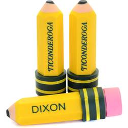 Dixon Ticonderoga Pencil Shaped Eraser pack of 3