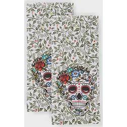 Fiesta Skull & Vine Kitchen Towel Multicolor