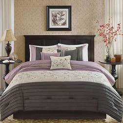 Madison Park Serene Bedspread Purple (228.6x228.6cm)