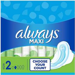 Always Maxi Size 2 Long Super Pads with Wings 42-pack