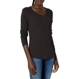 Dickies Women's Henley Long Sleeve Shirt - Black
