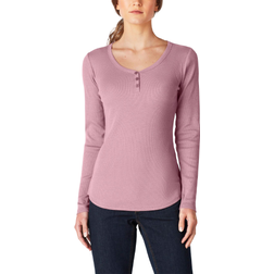 Dickies Women's Henley Long Sleeve Shirt - Dusty Orchid