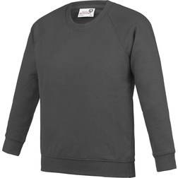 AWDis Kid's Academy Crew Neck Raglan School Sweatshirt 2-pack - Charcoal