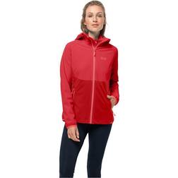 Jack Wolfskin Windproof softshell jacket women GO Hike Softshell Women bright scarlet