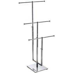 Azar Displays Three-Tier Adjustable Chrome Necklace Counter Display