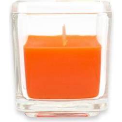 Zest Candle CVZ-033 Orange Square Glass Votive -12pc-Box