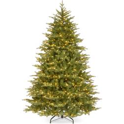 National Tree Company Pre-Lit Nordic Spruce Medium Hinged Green Christmas Tree 90"