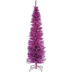 National Tree Company 6-ft. Pre-Lit Pink Tinsel Christmas Tree