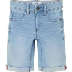 Name It Sofus Tax Long Denim Shorts - Light Blue Denim