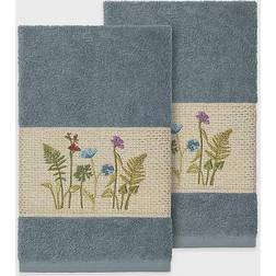 Linum Home Textiles Serenity Wildflower Guest Towel Blue (76.2x40.64)