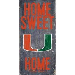 Fan Creations Miami Hurricanes Home Sweet Home Wood Sign Board