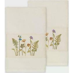 Linum Home Textiles Serenity Wildflower Guest Towel Beige (76.2x40.64)