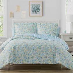 Poppy & Fritz Happy Floral Bedspread Blue (279.4x243.8)