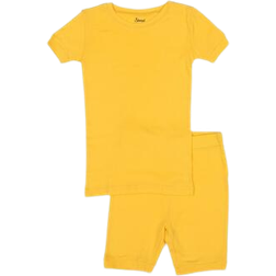 Leveret Leveret Kid's Solid Pajama Set 2-piece - Yellow