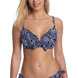 Pour Moi Hot Spots Padded Underwired Top - Navy Scandi